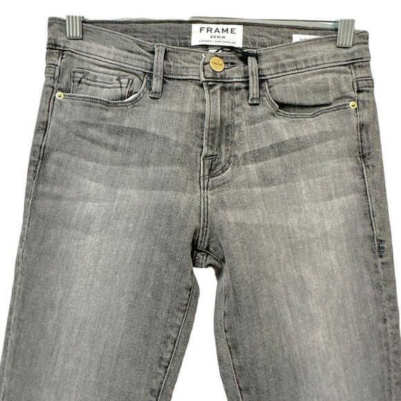 Frame Le skinny de Jeanne gray wash jeans, size 27 - Picture 4 of 11